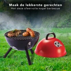 Cheqo® Kogelbarbecue - BBQ à Charbon De Bois - Barbecue - Barbecue De Table - Rouge - Ø 32cm - Surface De Cuisson 30cm - Grille De Ventilation Réglable - Capot Rond Verrouillable 8 Cheqo® Kogelbarbecue - BBQ à Charbon De Bois - Barbecue - Barbecue De Table - Rouge - Ø 32cm - Surface De Cuisson 30cm - Grille De Ventilation Réglable - Capot Rond Verrouillable -Grill Feu Maison 1200x1200 353