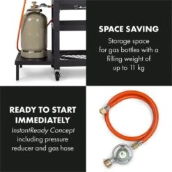 Klarstein Kingsville Double - Combi Fumoir à Charbon & Barbecue à Gaz 13,5kW - 3+1 Brûleurs - 2 Surfaces De Barbecue En Fonte 14 Klarstein Kingsville Double - Combi Fumoir à Charbon & Barbecue à Gaz 13,5kW - 3+1 Brûleurs - 2 Surfaces De Barbecue En Fonte -Grill Feu Maison 1200x1200 36