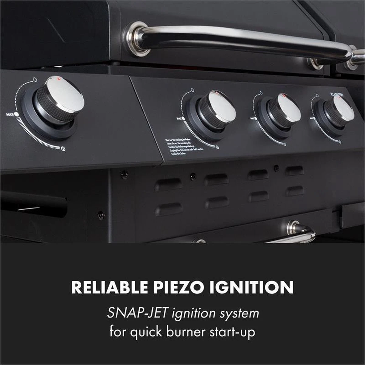 Klarstein Kingsville Double - Combi Fumoir à Charbon & Barbecue à Gaz 13,5kW - 3+1 Brûleurs - 2 Surfaces De Barbecue En Fonte 5 Klarstein Kingsville Double - Combi Fumoir à Charbon & Barbecue à Gaz 13,5kW - 3+1 Brûleurs - 2 Surfaces De Barbecue En Fonte – Image 5