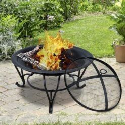 Outsunny Fire Bol Cheminée Foyer Pour Charbon De Bois Avec Protection Contre Les étincelles Rond 842-024 15 Outsunny Fire Bol Cheminée Foyer Pour Charbon De Bois Avec Protection Contre Les étincelles Rond 842-024 -Grill Feu Maison 1200x1200 380