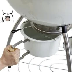 NATERIAL - Barbecue à Charbon PHOENIX BETA II - 8 Personnes - Ø 57 Cm - H. 108 Cm - Acier émaillé - Crème - Kogelbarbecue -Grill Feu Maison 1200x1200 381