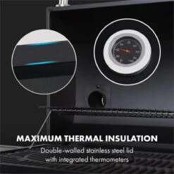 Klarstein Kingsville Double - Combi Fumoir à Charbon & Barbecue à Gaz 13,5kW - 3+1 Brûleurs - 2 Surfaces De Barbecue En Fonte 17 Klarstein Kingsville Double - Combi Fumoir à Charbon & Barbecue à Gaz 13,5kW - 3+1 Brûleurs - 2 Surfaces De Barbecue En Fonte -Grill Feu Maison 1200x1200 39