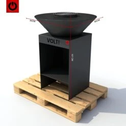 VOLT! Barbecue Dutch Fire Bowl - Brasero Avec Rangement Pour Bois Pour Extérieur - Cuisine D'extérieur - Plaque De Gril - Plancha Barbecue - Grille De Gril - Anneau De Gril -Grill Feu Maison 1200x1200 403