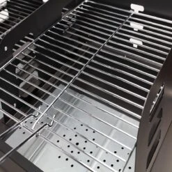 NATERIAL - Barbecue à Charbon ICARUS - Chariot 10 Personnes - H.92 X L.110 X P.61 Cm - Acier Peint - Zwart - BBQ Angulaire Sans Couvercle -Grill Feu Maison 1200x1200 420