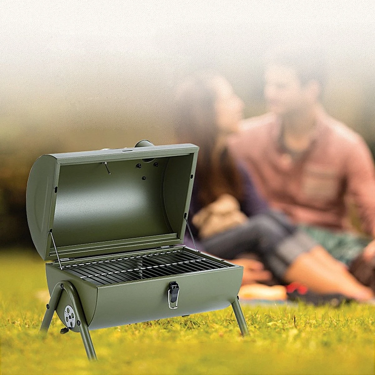 Barbecue à Charbon De Bois - Forme Cylindrique - BBQ D'été - BBQ De Jardin Extérieur Portable Pour 2 à 4 Personnes Camping Pique-nique Viande Savoureuse 11 Barbecue à Charbon De Bois - Forme Cylindrique - BBQ D'été - BBQ De Jardin Extérieur Portable Pour 2 à 4 Personnes Camping Pique-nique Viande Savoureuse – Image 11