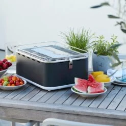 Barbecook Carlo - Barbecue Au Charbon De Bois - Barbecue De Table - Sac De Transport - Compact - Ventilateur - 38,5 X 28,5 Cm - 6 P. - Gris -Grill Feu Maison 1200x1200 44