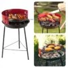 BBQ Portable Cheqo® - Barbecue Portable - Perfect Pour Le Camping - Grill - Diamètre 33 Cm - Hauteur De Cuisson 43 Cm - Construction Légère - Assemblage Facile