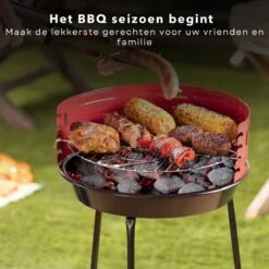 BBQ Portable Cheqo® - Barbecue Portable - Perfect Pour Le Camping - Grill - Diamètre 33 Cm - Hauteur De Cuisson 43 Cm - Construction Légère - Assemblage Facile -Grill Feu Maison 1200x1200 492