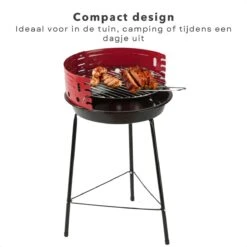 BBQ Portable Cheqo® - Barbecue Portable - Perfect Pour Le Camping - Grill - Diamètre 33 Cm - Hauteur De Cuisson 43 Cm - Construction Légère - Assemblage Facile -Grill Feu Maison 1200x1200 494