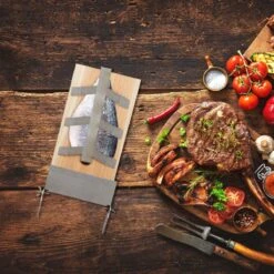 Relaxdays Smoker Board Bbq Saumon - Lot De 4 - Planche Finlandaise - Bois De Cèdre - Planche De Saumon - Nature -Grill Feu Maison 1200x1200 530