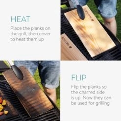 Navaris 6x Bois à Fumer Pour Barbecue - Set De 6 Planches à Fumer En Bois - 30x15 Cm - En Bois De Cèdre -Grill Feu Maison 1200x1200 537