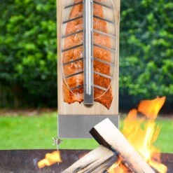 Relaxdays Ensemble De 2 Planches à Saumon Finlandais - Bois De Cèdre - Planche à Fumer Barbecue - Support Ovale - Pinces -Grill Feu Maison 1200x1200 540