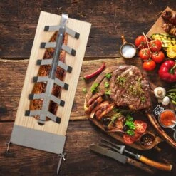 Relaxdays Smoker Board Bbq Saumon - Lot De 2 - Bbq Board - Bois De Cèdre - Réglable - XXL -Grill Feu Maison 1200x1200 553