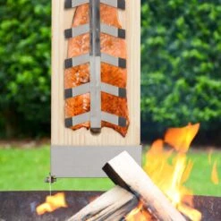 Relaxdays Smoker Board Bbq Saumon - Lot De 2 - Bbq Board - Bois De Cèdre - Réglable - XXL -Grill Feu Maison 1200x1200 555