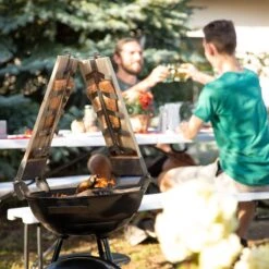 Relaxdays Planche à Fumer Bbq Saumon - Planche Finlandaise - Lot De 2 - Bois De Hêtre - H 55 Cm - Planche à Saumon -Grill Feu Maison 1200x1200 559