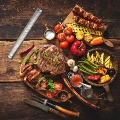 Relaxdays Tige De Fumage Acier Inoxydable - 30 Cm - Fumoir - Accessoire Barbecue - Fumoir Bbq -Grill Feu Maison 1200x1200 568