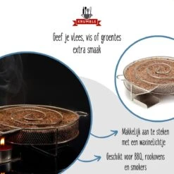 Krumble Smoker Box Round ø20cm Boîte à Fumée Ronde Pour Le Fumage à Froid De La Viande, Du Poisson, Du Fromage Ou D'autres Aliments Dans Le Barbecue Ou Le Fumoir - Acier Inoxydable -Grill Feu Maison 1200x1200 582