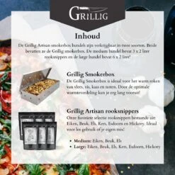 Whimsical - Artisan Large - Smokerbox - 6 Types De Copeaux De Fumée - Bois De Fumée Pour Fumer à Chaud - Chêne - Hêtre - Aulne - Cerisier - Esdoorn - Hickory - 12 Litres -Grill Feu Maison 1200x1200 620