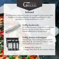 Whimsical - Artisan Large - Smokertube - 6 Types De Copeaux De Fumée - Bois De Fumée Pour Fumer à Chaud - Chêne - Hêtre - Aulne - Cerisier - Esdoorn - Hickory - 12 Litres -Grill Feu Maison 1200x1200 633