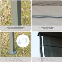 BBQ Pavillon Nancy's Pomona Grill - Zwart, Grijs - Métal, Polyester - 85,82 Cm X 54,33 Cm X 85,04 Cm -Grill Feu Maison 1200x1200 779