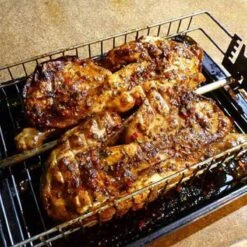 Panier Gril Plat En Acier Inoxydable BBQNovation Pour Broche / Rôtisserie, Hauteur Réglable Sur 4 Niveaux -Grill Feu Maison 1200x1200 824