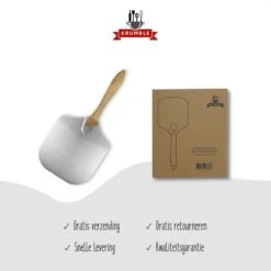 Krumble - Acier Inoxydable - Carrée - Avec Manche En Bois - 64 X 30 Cm (lxl) - Spatule à Pizza - Accessoires Barbecue - Argent - Marron Clair -Grill Feu Maison 1200x1200 866