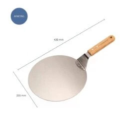 Krumble Pizzascoop - Rond En Acier Inoxydable - Pour Barbecue Ou Four - Pizzaspatch - Poignée En Bois - ø25,5cm De Diamètre -Grill Feu Maison 1200x1200 879