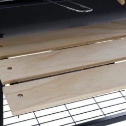 BaseCore® - Barbecue - Charbon De Bois Bbq - BBQ - Avec Roues Robustes - Forme Cylindrique - Haute Qualité - Avec Couvercle, Base Et Tables D'Appoint - Groot Surface De Grille - Acier Zwart -Grill Feu Maison 1200x1200 90