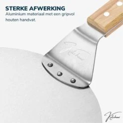 Kitchenz Pelle à Pizza Acier Inoxydable - Pelle à Pizza Pour BBQ - Manche Bois - 25,5 CM -Grill Feu Maison 1200x1200 919