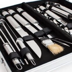 Ensemble De Barbecue En Acier Inoxydable D'Olivier 18 Pièces- Accessoires De Vêtements Pour Bébé De Barbecue - Ustensiles De Barbecue- Batterie De Cuisine Pour Barbecue- -Grill Feu Maison 1200x1200 977