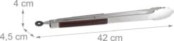Relaxdays Pinces De Cuisine En Acier Inoxydable - Pinces à Barbecue - Manche En Bois - Pinces à Servir - Pinces à Grillades - 38 Cm -Grill Feu Maison 1200x289 1