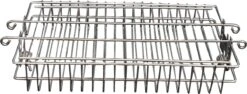 Panier Gril Plat En Acier Inoxydable BBQNovation Pour Broche / Rôtisserie, Hauteur Réglable Sur 4 Niveaux -Grill Feu Maison 1200x457 1