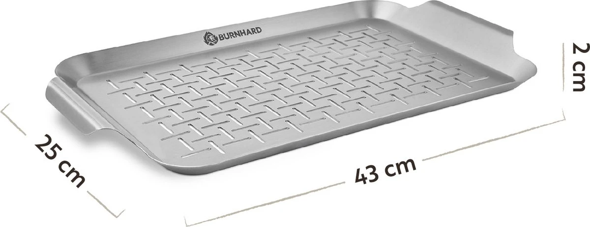 Burnhard Panier Grill Pour BBQ - Plaque Grill 42,5x25x1,7 Cm 9 Burnhard Panier Grill Pour BBQ - Plaque Grill 42,5x25x1,7 Cm – Image 9