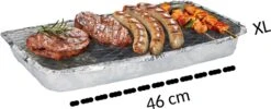 Set Barbecue - Instantané - Jetable - Barbecue Extérieur - Table - Grille - Balcon - Pique-nique - Accessoires Barbecue - Grill - 3 Tailles XL 1200 Grammes , L 600 Grammes , S 376 Grammes -Grill Feu Maison 1200x488