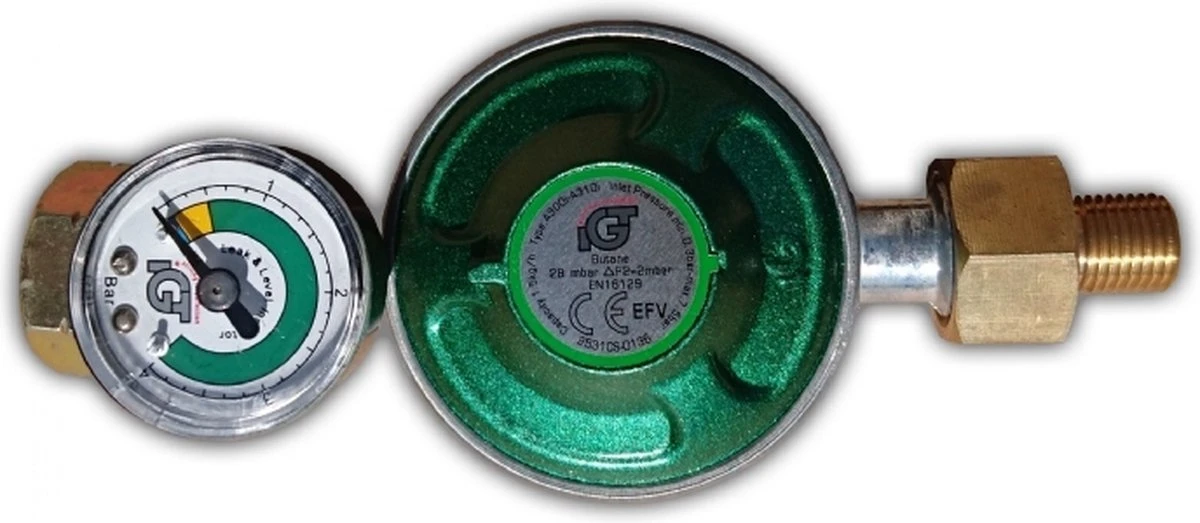 Régulateur De Pression / Jeu De Tuyaux 50 Mbar Avec Manomètre Et Raccord 1/2" 3 Régulateur De Pression / Jeu De Tuyaux 50 Mbar Avec Manomètre Et Raccord 1/2" – Image 3