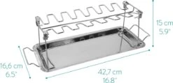 Grille D'ailes De Poulet Navaris Pour Le BBQ - Support De Cuisse De Poulet Avec égouttoir - Accessoire De Gril Et De Barbecue Pour 14 Pièces De Poulet - Acier Inoxydable 9 Grille D'ailes De Poulet Navaris Pour Le BBQ - Support De Cuisse De Poulet Avec égouttoir - Accessoire De Gril Et De Barbecue Pour 14 Pièces De Poulet - Acier Inoxydable -Grill Feu Maison 1200x577 1