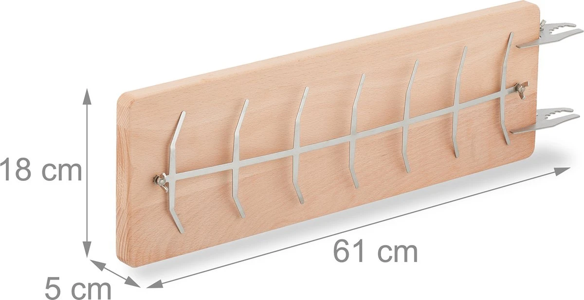 Relaxdays Planche à Fumer Barbecue Saumon - Avec Support - Planche à Saumon Finlandaise - Planche Barbecue - Bois De Hêtre 9 Relaxdays Planche à Fumer Barbecue Saumon - Avec Support - Planche à Saumon Finlandaise - Planche Barbecue - Bois De Hêtre – Image 9