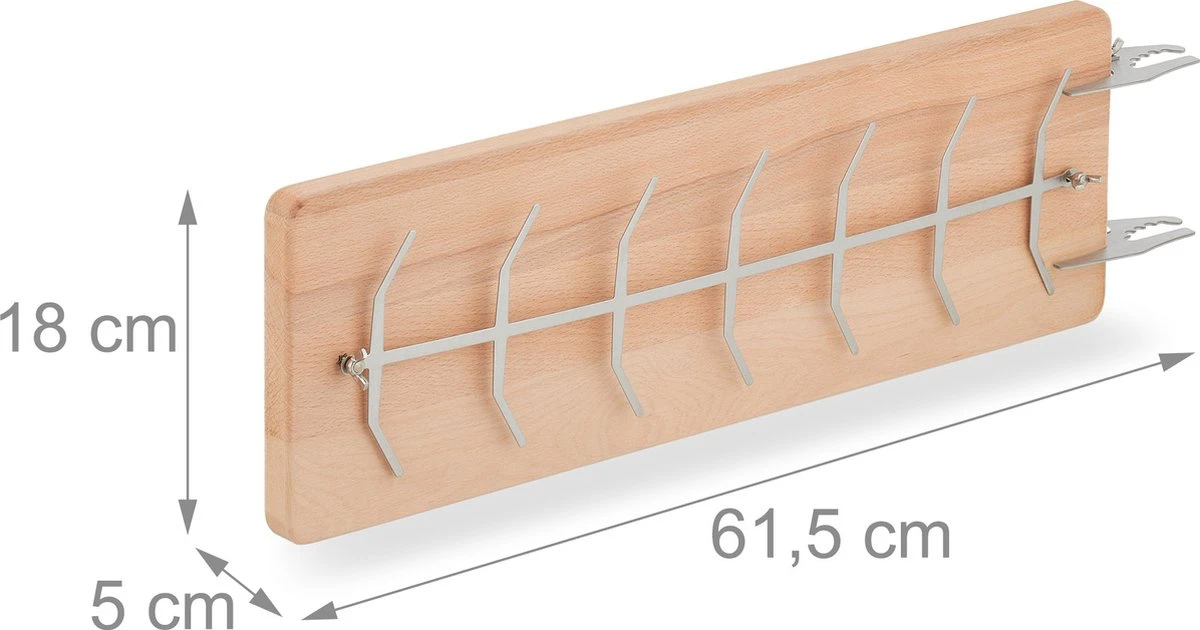 Relaxdays Planche à Fumer Barbecue Saumon - Support Droit - Planche à Saumon Finlandaise - Planche Barbecue - Bois De Hêtre 6 Relaxdays Planche à Fumer Barbecue Saumon - Support Droit - Planche à Saumon Finlandaise - Planche Barbecue - Bois De Hêtre – Image 6