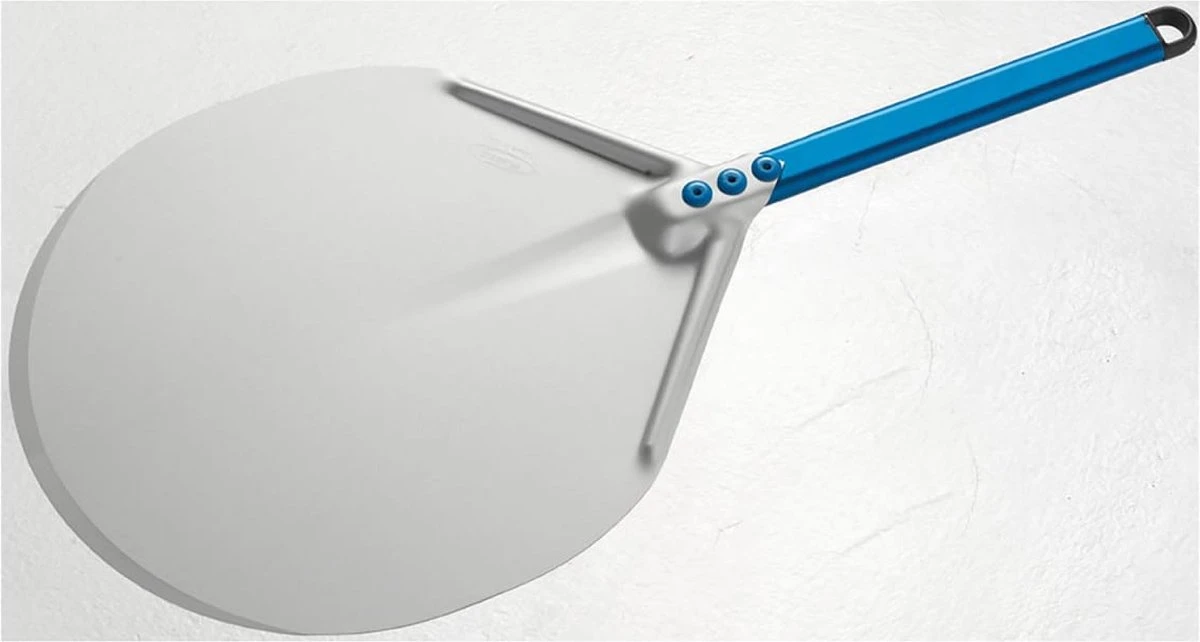 Gi. Métal - Azzurra - Pelle à Pizza Ronde En Aluminium - ø 33 Cm 65 Cm De Long 2 Gi. Métal - Azzurra - Pelle à Pizza Ronde En Aluminium - ø 33 Cm 65 Cm De Long – Image 2