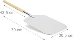 Relaxdays 2x Pelle à Pizza XL - Métal - Spatule à Pizza - Pelle à Pain - Manche - Rectangulaire -Grill Feu Maison 1200x654 1