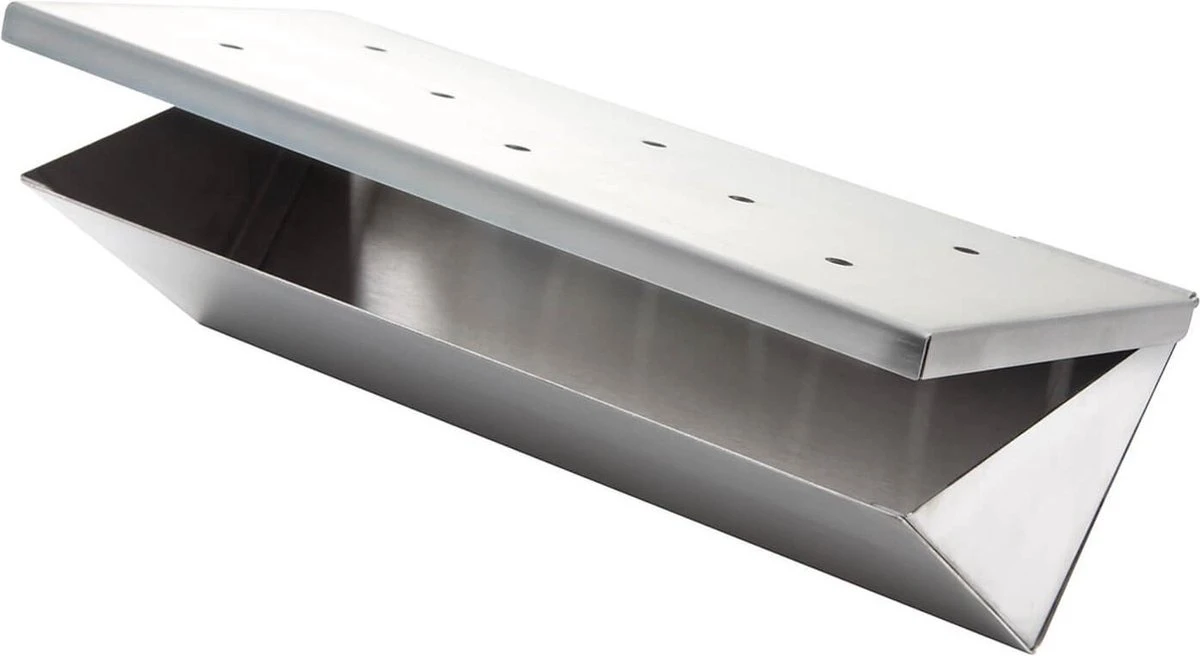 Boîte Fumoir ALL'GRILL En Acier Inoxydable En Forme De V 22 X 10 X 5,5 Cm - Boîte Fumoir - Boîte Fumoir - Boîte Fumoir Barbecue 1 Boîte Fumoir ALL'GRILL En Acier Inoxydable En Forme De V 22 X 10 X 5,5 Cm - Boîte Fumoir - Boîte Fumoir - Boîte Fumoir Barbecue