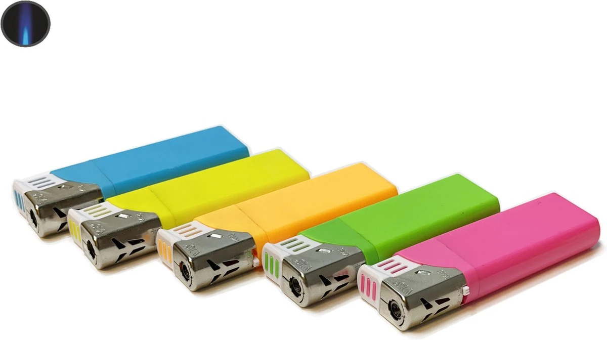 Briquets Turbo Couleur Néon - Marque Unilite Vio - Barquette De 50 Pièces - Rechargeable 2 Briquets Turbo Couleur Néon - Marque Unilite Vio - Barquette De 50 Pièces - Rechargeable – Image 2