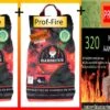 2 Sacs De Briquettes De Noix De Coco Professionnelles (2 X 3 Kg) + 1 Sac D'allume-feu 300 Pièces