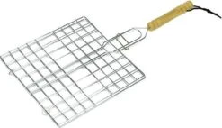 Grille De Barbecue - 2 Pièces - Grille De Grill 20 X 20 Cm - Manche En Bois - Grille De Grill Carrée - Grille De Serrage -Grill Feu Maison 1200x688 3