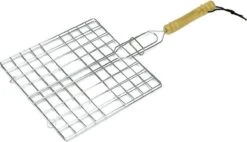 Grille De Barbecue Avec Poignée - 400x20x200mm - Rectangle - Fer