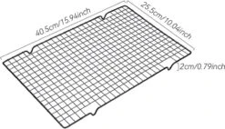 Grille De Refroidissement Lot De 2 Grande Grille De Refroidissement De Cuisine Grille De Cuisine En Acier Inoxydable Durable Grille De Cuisine Antiadhésive Pour Cuire, Rôtir, Refroidir, Griller (40 X 25 Cm) -Grill Feu Maison 1200x692 2