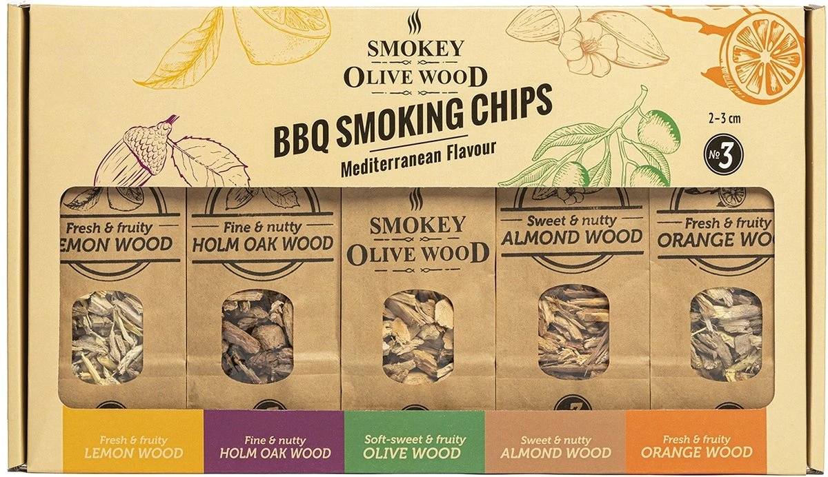 Smokey Olive Wood Gifbox Nº3 5x 500ml - Citroen - Chêne Vert - Olive - Amande - Orange 1 Smokey Olive Wood Gifbox Nº3 5x 500ml - Citroen - Chêne Vert - Olive - Amande - Orange