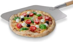 BIKO - Pelle à Pizza De Luxe XL Pour BBQ Ou Four - Spatule à Pizza - Bois - Acier Inoxydable -