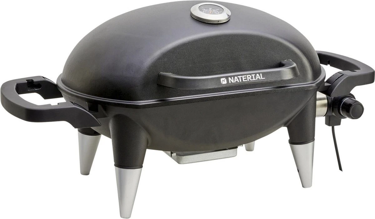 NATERIAL - Grill électrique HYPERION - 2200W - 8 Personnes - H. 49 Cm X L. 76,5 Cm X L. 43 Cm - Acier - Zwart - BBQ Grill électrique - Balcon Grill électrique 1 NATERIAL - Grill électrique HYPERION - 2200W - 8 Personnes - H. 49 Cm X L. 76,5 Cm X L. 43 Cm - Acier - Zwart - BBQ Grill électrique - Balcon Grill électrique