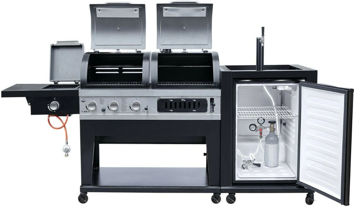 Barbecue Combiné El Fuego 3 En 1 Avec Système De Robinet - Cuisine Extérieure - 146 Kg - Grilles En Fonte - Barbecue - Barbecue 4 Barbecue Combiné El Fuego 3 En 1 Avec Système De Robinet - Cuisine Extérieure - 146 Kg - Grilles En Fonte - Barbecue - Barbecue – Image 4